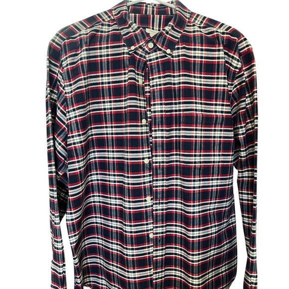 Fossil Men's Red White Blue Plaid XL Shirt Excellent condition - Picture 1 of 5